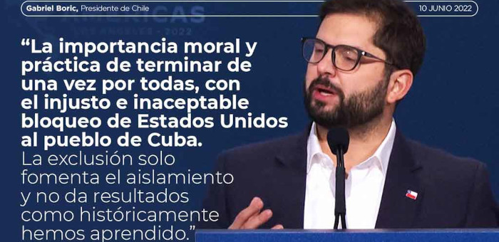 Condenan bloqueo a Cuba en Cumbre de las Américas
