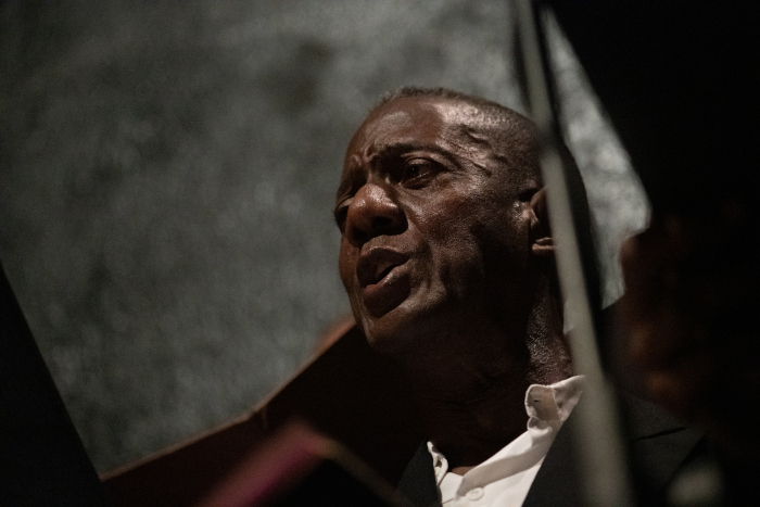 En el estreno del ballet Cantata, a finales de abril en el Teatro Principal. Este espectáculo implicó a la Orquesta Sinfónica y a los coros profesionales de Camagüey y Ciego de Ávila. Foto: Alejandro Rodríguez Leiva/ Adelante Marcelo, música y alma (+Video)