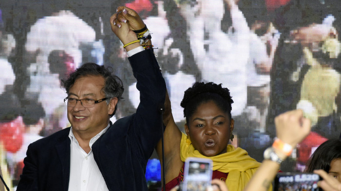Gustavo Petro y Francia Márquez, presidente y vicepresidenta electos en Colombia. Foto: Tomada de rt.com Triunfo de Petro: Cambio de época en latinoamérica
