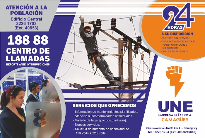 Imagen: Tomada de camaguey.gob.cu Empresa Eléctrica por disminuir compromisos comerciales atrasados