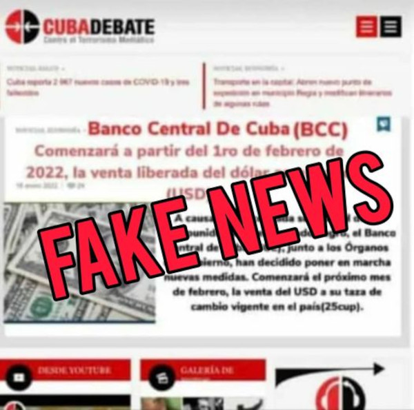 Imagen: Tomada de cubadebate.cu Desmienten noticia falsa sobre venta de divisas