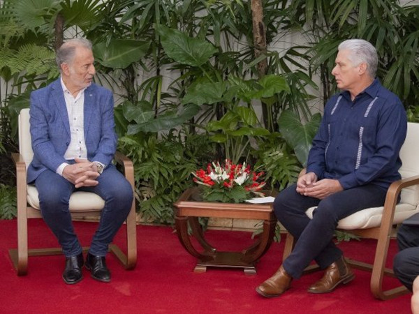 El presidente de la República, Miguel Díaz-Canel Bermúdez, sostuvo este martes un encuentro con Jorge Neme, secretario de Planificación del Desarrollo y la Competitividad Federal de Argentina. Foto: Estudios Revolución Cuba y Argentina por fortalecer vínculos en sector agrícola