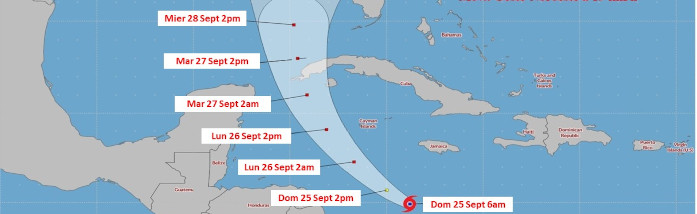 Este domingo se intensificará la tormenta tropical Ian