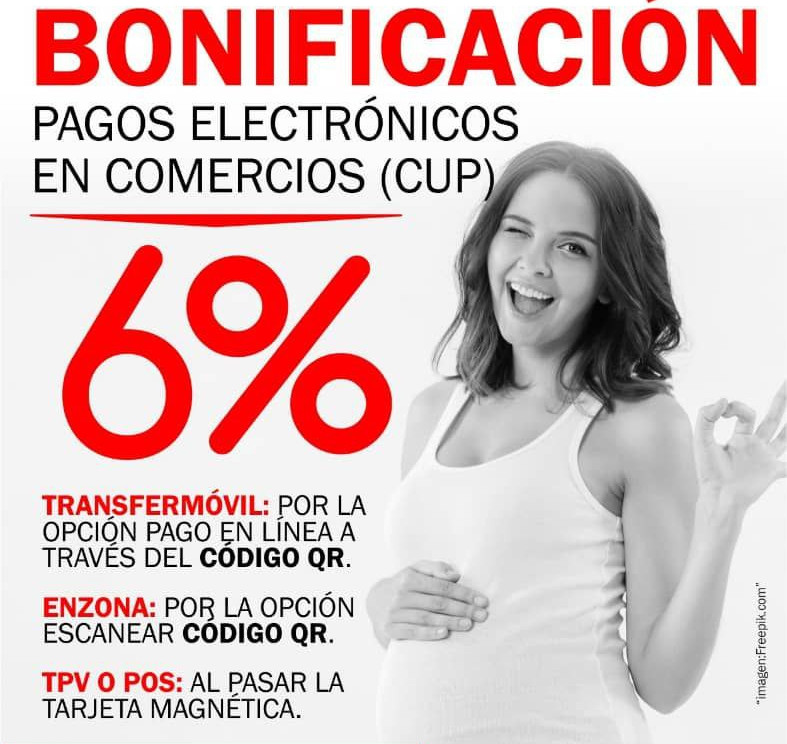 Imagen: Tomada de cubasi.cu Bonificación del 6% en pagos electrónicos