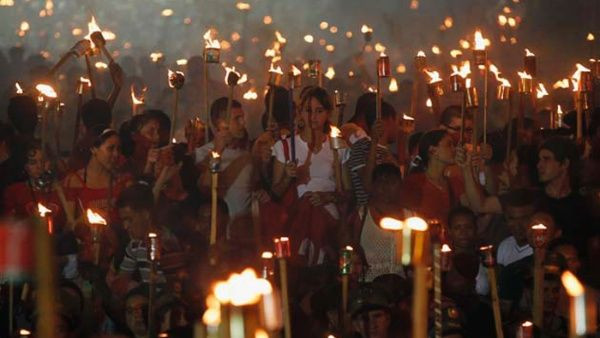 Foto: Archivo Juventud camagüeyana de tributos para el Héroe Nacional