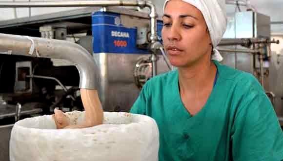 El hacer de la fábrica Coppelia fue expuesto por su administrador, Amado Enrique Morell , quien abundó sobre esfuerzos realizados para aumentar y diversificar hacia nuevos surtidos, sin perder su objetivo que es elaborar helado con derivados de la soya. Foto: Archivo Empresas de la Industria Alimentaria en balance