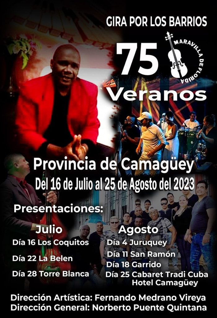 Foto: SC Producciones Maravilla de Florida anuncia gira 75 veranos