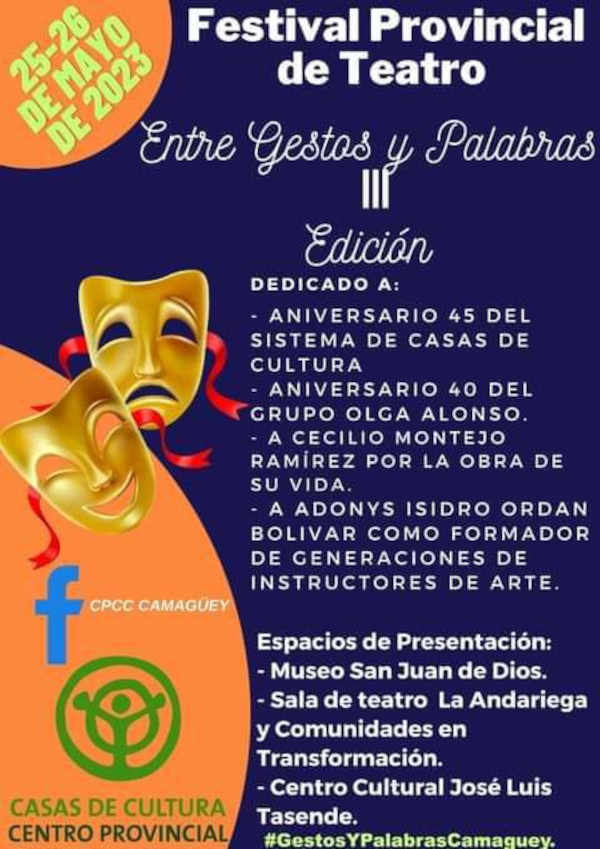 Imagen: Cortesía de la entidad Anuncian Festival Provincial de Teatro