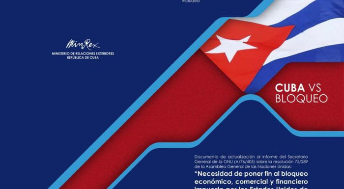 Imagen: Tomada de cuba.cu/politica Informe de Cuba sobre efectos del bloqueo de EE.UU.
