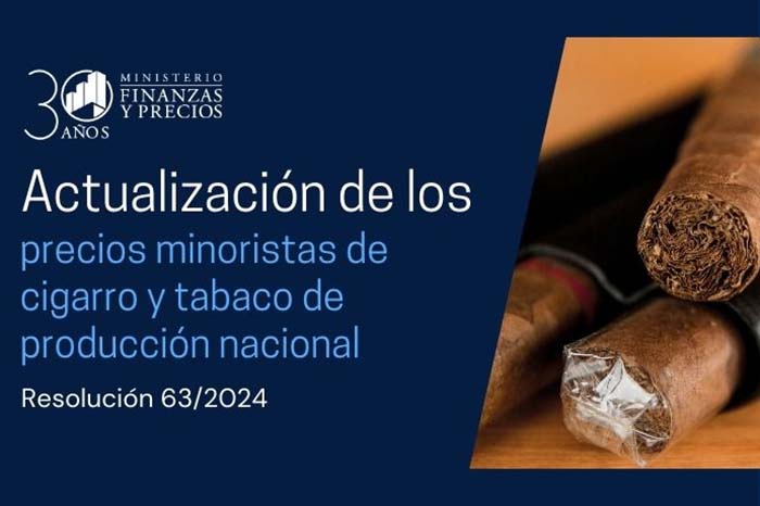 Foto: Tomada de www.acn.cu Nuevos precios minoristas de cigarros y tabacos