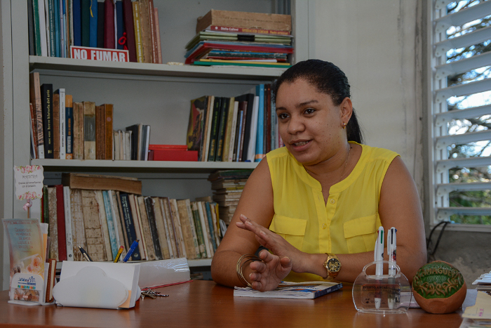La profesora e historiadora Mailén Fernández. Foto: Leandro Pérez Pérez