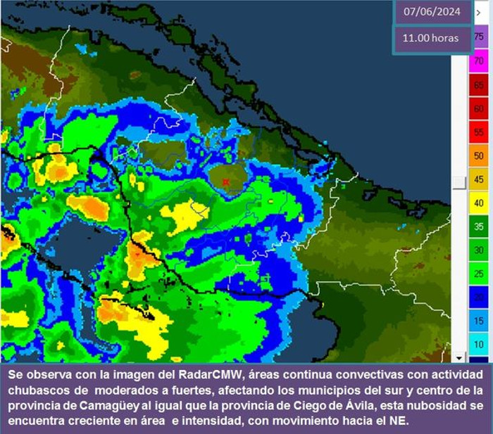 Imagen: Centro Meteorológico de Camagüey Autoridades descartan, por ahora, peligro de inundaciones en Camagüey