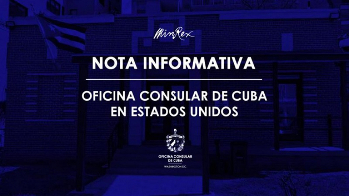 Imagen: Tomada de cubaminrex Consulado de Cuba en EE. UU. reanuda servicios presenciales