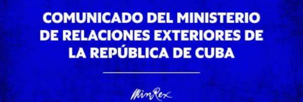 Comunicado del Ministerio de Relac