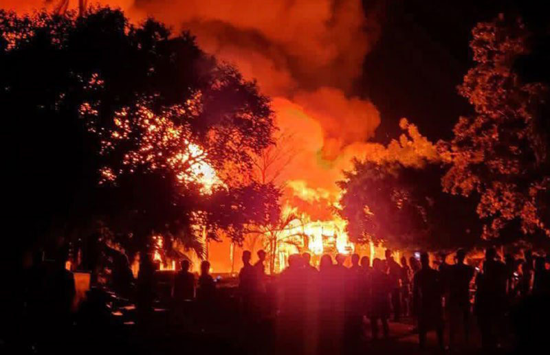 Incendio afectó viviendas en municip